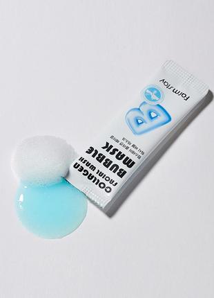 Бульбашкова маска farmstay collagen facial wash bubble Today mask з колагеном