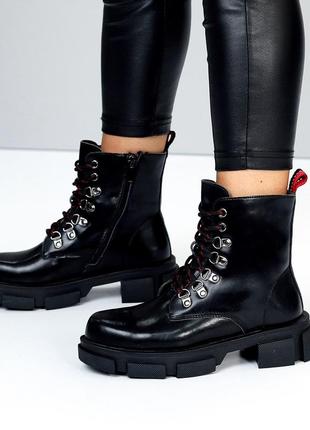 Кожаные демисезонные ботинки 🌿22132