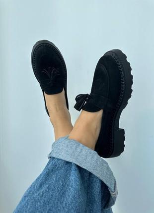 Женские натуральные лоферы