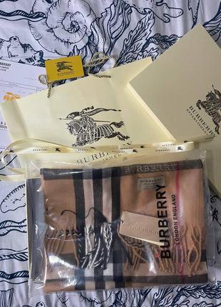 Оригинальный унісекс шарф burberry london /кэжуал стиль /шарф барбери/бежевый шарф