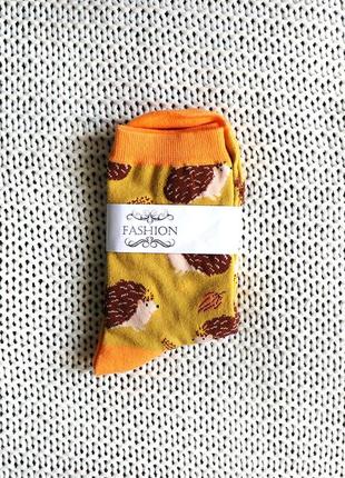 Новые носки, ежики, хлопок, размер 35-38