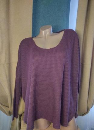 Легка бардова кофта оверсайз