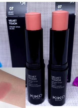Румяна сток kiko velvet touch creamy stick blush 07