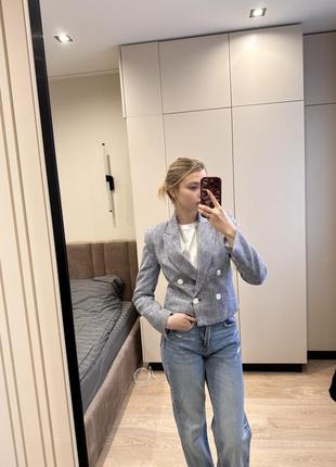 Пиджак zara, жакет zara, укороченный пиджак