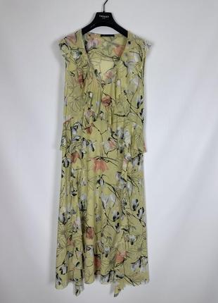 Желтое платье сетка m&s uk 16