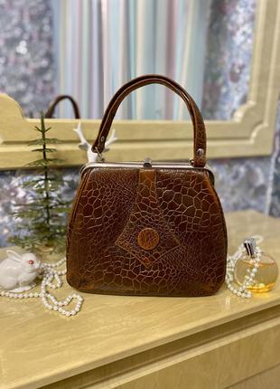Вінтаж! ✨👜 фермуар сумочка радянська вінілова на підкладі ретро стиль клатч на передпліччя