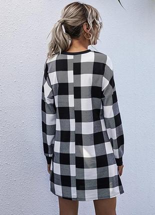 Платье свитшот в клетку shein xl2 фото