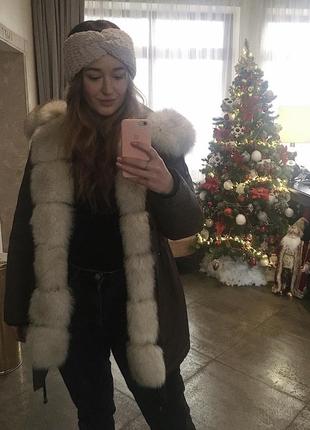 Парка с натуральным мехом