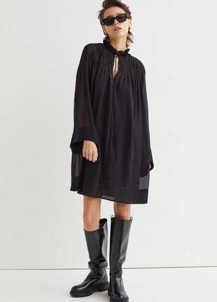 Шифоновое широкое платье платья от h&m