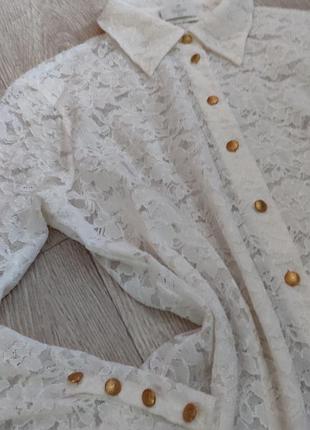 Винтажная блуза с старинной пуговицей в стиле 70х.