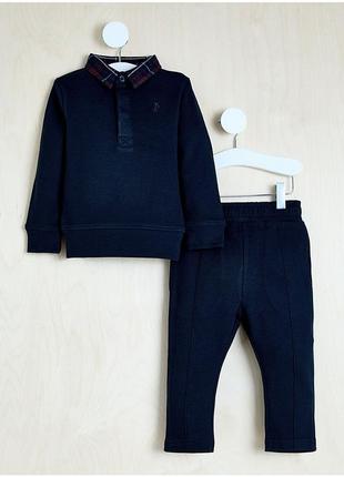 Комплект із темно-синього картатого джемпера та штанів billie faiers george 6726