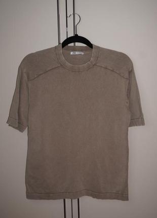 Трикотажная футболка под горло от zara