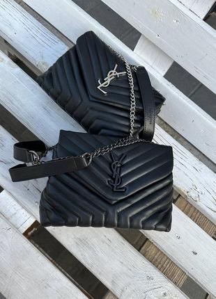 Жіноча сумка з екошкіри, чорного кольору