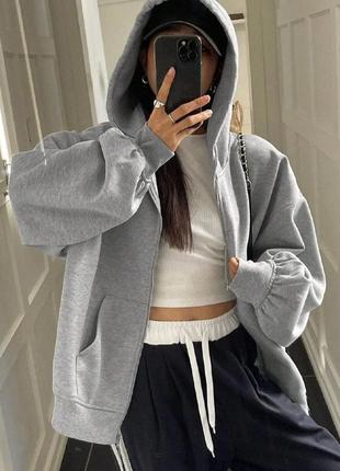 Базовое худи с капюшоном на молнии ss-683