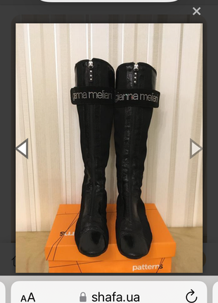 Итальянские сапоги лак кожа