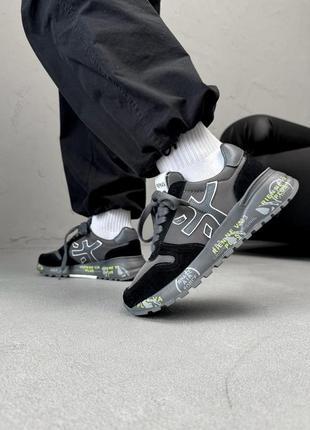 Мужские кроссовки premiata mick black grey5 фото