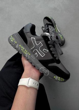 Мужские кроссовки premiata mick black grey
