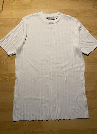 Футболка оверсайз розміру з ребристого трикотажу бренду h&m.