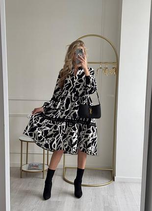 Платье-трапеция свободного кроя sv-583