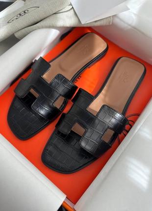 Премиальные брендовые кожаные женские шлепанцы сандалии