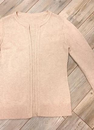 Теплий кардиган беж меланж