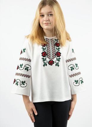 Вышиванка красочная для девочек 110-164