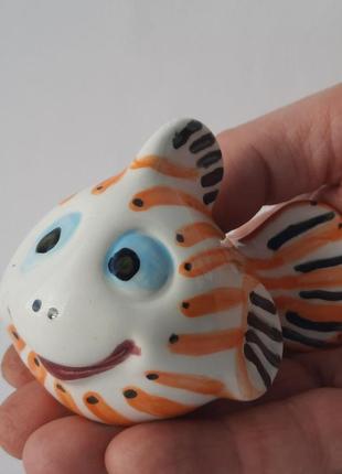 Порцелянова фарфорова статуетка фігурка рибка ручний розпис