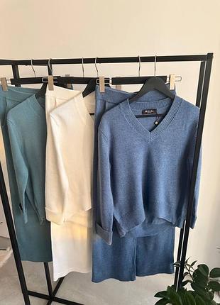 Брендовий жіночий кашеміровий трикотажний костюм