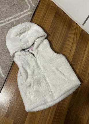 Плюшева безрукавка жилет