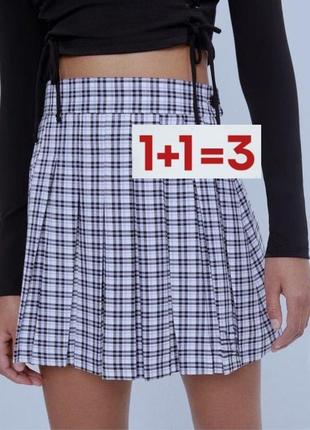1+1=3 🎁 теннисная юбка в клетку аниме школьная японская корйская