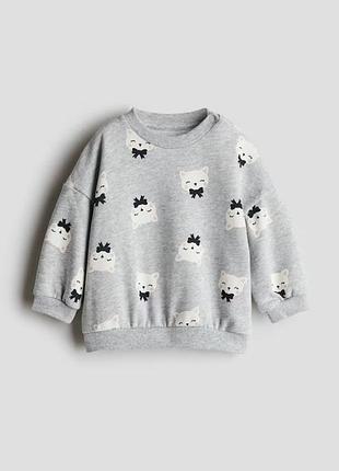 Толстовка с принтом котиков