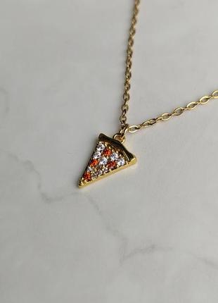 Кулон gold pizza