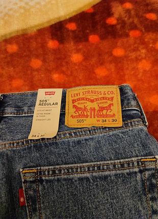 👖 оригінал. джинси левис levis 505 regular.7 фото