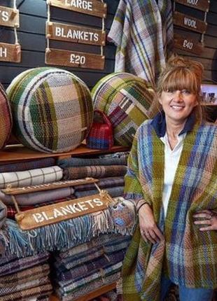 Yorkshire blankets-йоркширська вовняна різнокольорова шаль/пончо/кейп