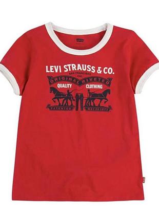 Новая красная футболка levis 5-6 лет