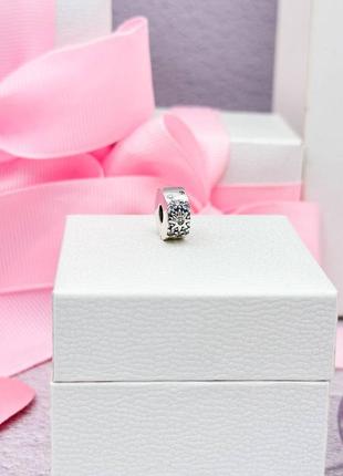 Срібна намистина-кліпса pandora «сяюче сонце та місяць»