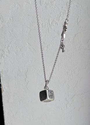 Кулон chrome hearts кубик 4