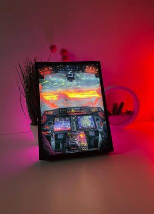 Led картина «кабина пилота» 👨‍✈️