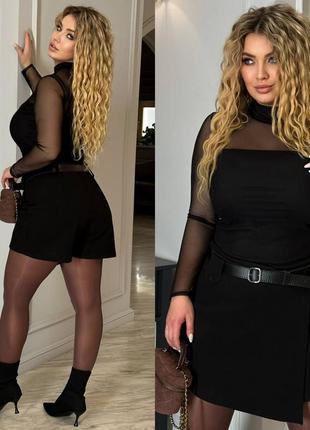 Седница шорты, лонгслив- 48-58