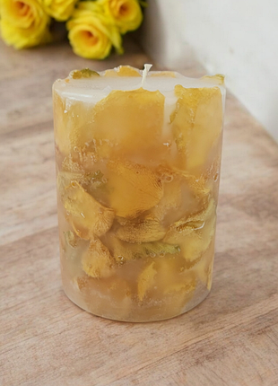 Солнечный цветочный лучик – свечка, 35 часов горения, без аромата