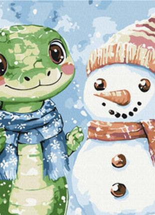 Картина по номерам зимние игры