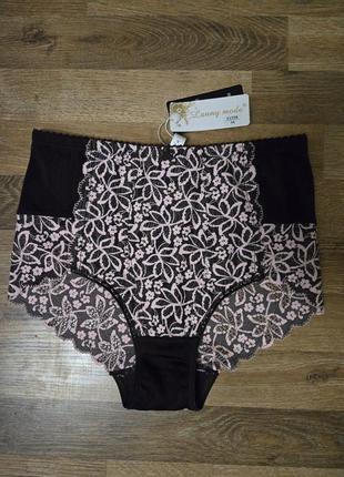 Трусики женские lanny mode цвет пудра шоколад, с утяжкой, размер м
