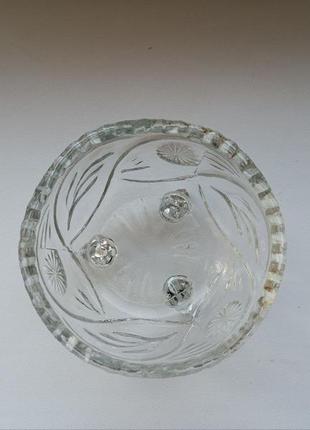 Кристаллическая посуда креманки салатницы на ножках4 фото