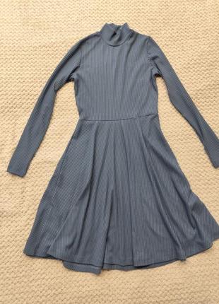 Платье рубчик джинс цвет s