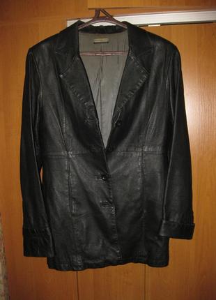 Куртка-пальто, шкіра натуральная кожа, clockhouse (клокхаус), размер 12/42, км07333 фото