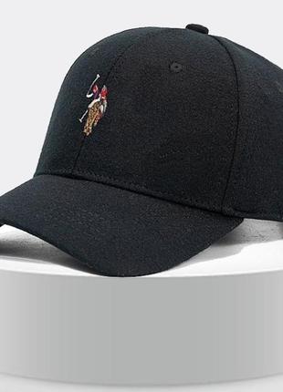 Зимняя кепка бейсболка u.s. polo assn оригинал шерсть