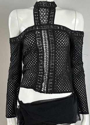 Топ блуза лонгслив с чокером