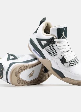 Мужские кроссовки nike air jordan 4 white grey 41-42-44