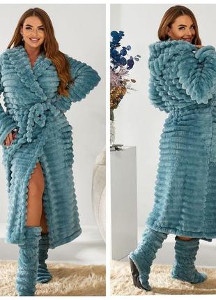 Халат махра, мята,42-60