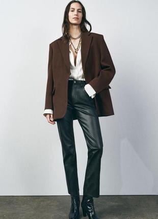 Блейзер женский коричневый лимитированный zara new